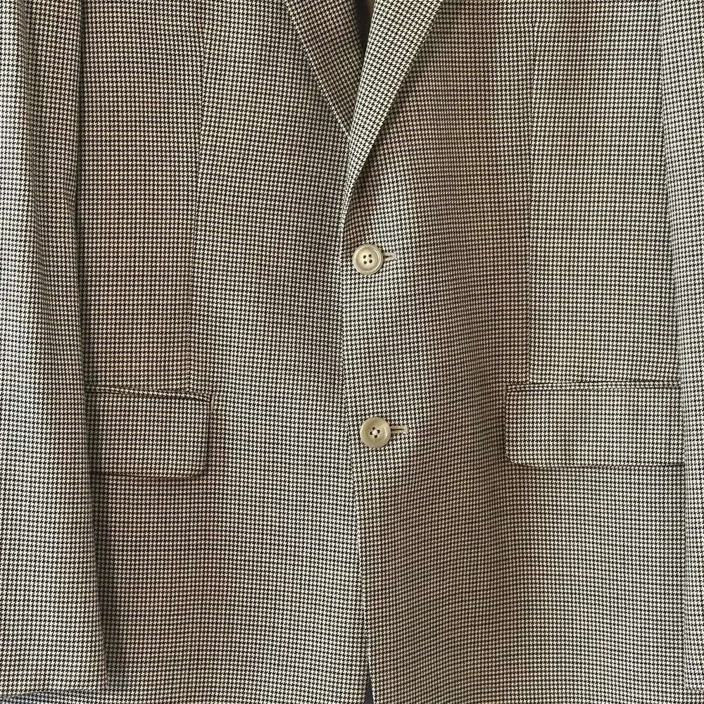 Lauren Ralph Lauren Mens 100% Wool Blazer Houndstooth Multi Sport Coat Sz 42L